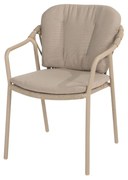 Taste by 4 Seasons Manitoba stapelbare tuinstoel latte SALE Tuinstoel taupe weerbestendig