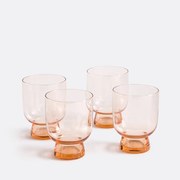 Set van 4 gekleurde waterglazen, Helly