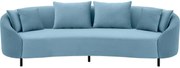 Goossens Bank Ragnar blauw, stof, 3,5-zits, modern design