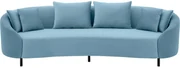 Goossens Bank Ragnar blauw, stof, 3,5-zits, modern design