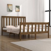 vidaXL Bedframe grenenhout honingbruin 120x190 cm 4FT Small Double