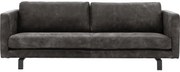 Goossens Excellent Bank Nuance donkerbruin, leer, 3,5-zits, urban industrieel