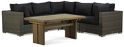 Dining Loungeset 5 personen Wicker Taupe Garden Collections Toronto/Brighton