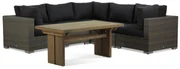 Dining Loungeset 5 personen Wicker Taupe  Garden Collections Toronto/Brighton