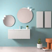 Muebles Raya onderkast ribbelfront 100cm met 1 softclose lade wit mat