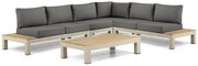 Loungeset 6 personen Aluminium/Teak Taupe Lifestyle Garden Furniture Vittoria