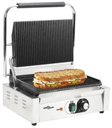 vidaXL Panini grill gegroefd 2200 W 43x30,5x20 cm