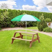 AXI Kinderpicknicktafel Nick met parasol bruin