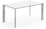 Kave Home Spot Eettafel Glas Met Chroom 160 Cm - 160 X 90cm.