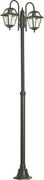 Klassieke buiten lantaarn donker groen 235cm 2-lichts IP44 - Berta