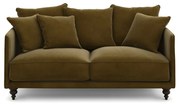 3-zits compacte fluwelen bank, Lazare
