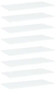 vidaXL Wandschappen 8 st 80x40x1,5 cm spaanplaat wit