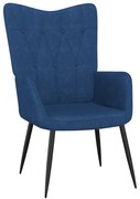 vidaXL Relaxstoel stof blauw