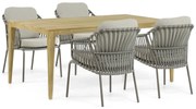 Tuinset 4 personen Aluminium/rope Taupe 4 Seasons Outdoor Capalbio/Sentis