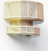 Grote wandlamp Lace van linnen draad