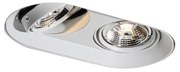 Afgeronde inbouwspot wit GU10 70mm 2-lichts - Hubs Modern GU10 ovaal Binnenverlichting Lamp