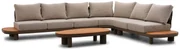 Hoek loungeset 6 personen Aluminium/Rope /Teak Taupe  Santika Furniture Santika