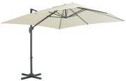 vidaXL Zweefparasol met aluminium paal 300x300 cm zandkleurig