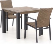 + 10% kassakorting | Diningset Manifesto | 2 personen teakhout | Tuinset stapelbaar | 3-delig | Kees Smit Tuinmeubelen
