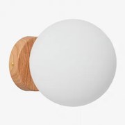 Uvol Traditional Wandlamp Van Roestvrij Staal Met Kristallen Bol Bruin – Natuurlijk Hout - Sklum