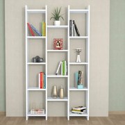 Homemania Boekenkast Tea 90x22x164 cm wit