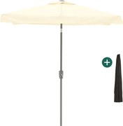 Parasol Shadowline Aruba | Inclusief hoes | Rechthoekig | 210x150cm | Met draaihendel | Wit | Kees Smit Tuinmeubelen