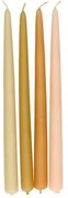 Kaarsen, set roze 4 stuks
