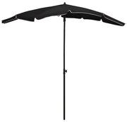 vidaXL Parasol met paal 200x130 cm zwart