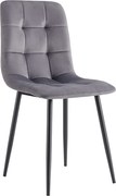 Set 4 Stuhl Fluwelen Stoelen
