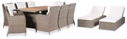 vidaXL 11-delige Tuinset poly rattan