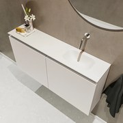 Mondiaz Ture 100cm toiletmeubel linen met wastafel talc rechts geen kraangat