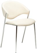 Dan-Form Zone Beige Eetkamerstoel Met Chroom