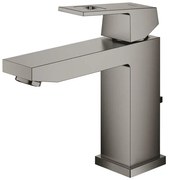 GROHE Eurocube waterbesparende wastafelkraan m-size met waste brushed hard graphite 23445AL0