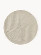 Rond wollen vloerkleed Mason, handgetuft