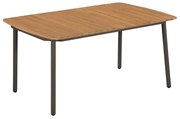 vidaXL Tuintafel 150x90x72 cm massief acaciahout en staal