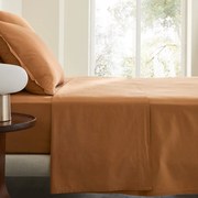 Plat laken in gewassen perkal katoen, Sabbal