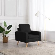 vidaXL Fauteuil stof zwart