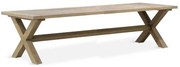 Dining Tuintafel rechthoekig 300 x 100 cm Teak Grijs Oregon