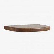 Wandplank 45x45 Cm In Mangohout Agathe Donker Hout - Sklum