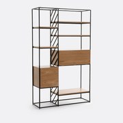 Boekenkastrek, van ijzer en eikenfineer, VAULTY