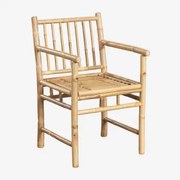 Set Van 2 Tuinstoelen Met Armleuningen Van Senia Bamboe Bamboe & Geen Kussen - Sklum