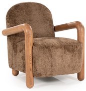 By-Boo Retrova Fauteuil Met Hout Bruin