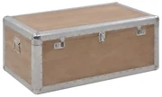 vidaXL Opbergkist 91x52x40 cm massief vurenhout bruin