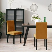 vidaXL Eetkamerstoelen 2 st fluweel bruin