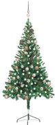 vidaXL Kunstkerstboom met LED's en kerstballen 380 takken 150 cm