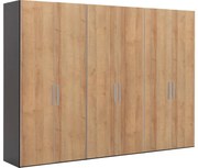 Goossens Kledingkast Easy Storage Ddk, Kledingkast 304 cm breed, 220 cm hoog, 6x draaideur