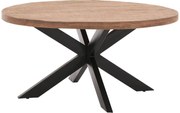 Goossens Eettafel Zida, Rond 130 x 130 cm strak blad