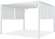 Metalen terraspergola Santorini 3 x 3 m wit Garden Point
