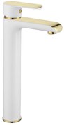 Wastafelkraan Rea Bloom White/Gold High