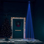 vidaXL Kegelkerstboom 400 LED's 100x360 cm blauw